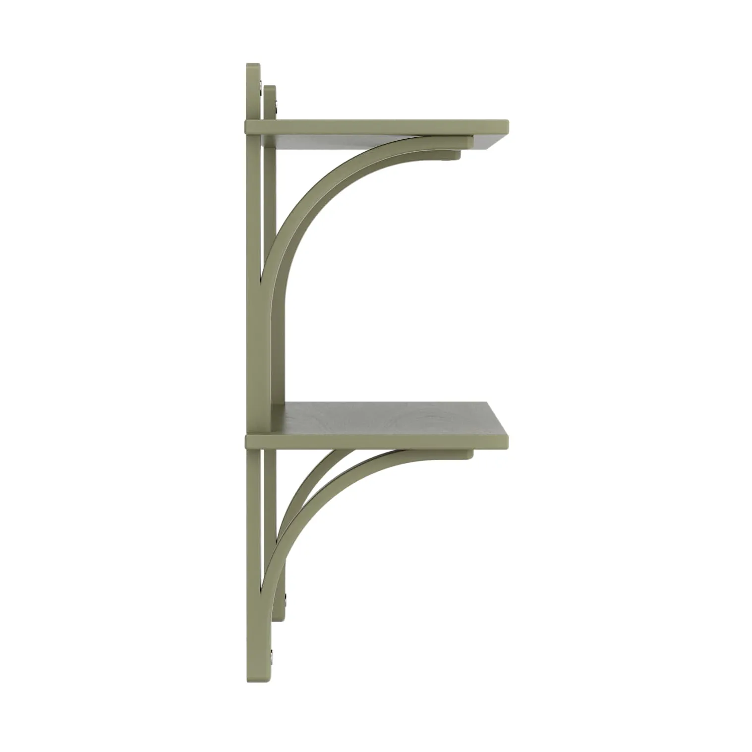 Levi wandplank, Mosgroen-roestvrijstaal,2 planken,90 cm Swedese
