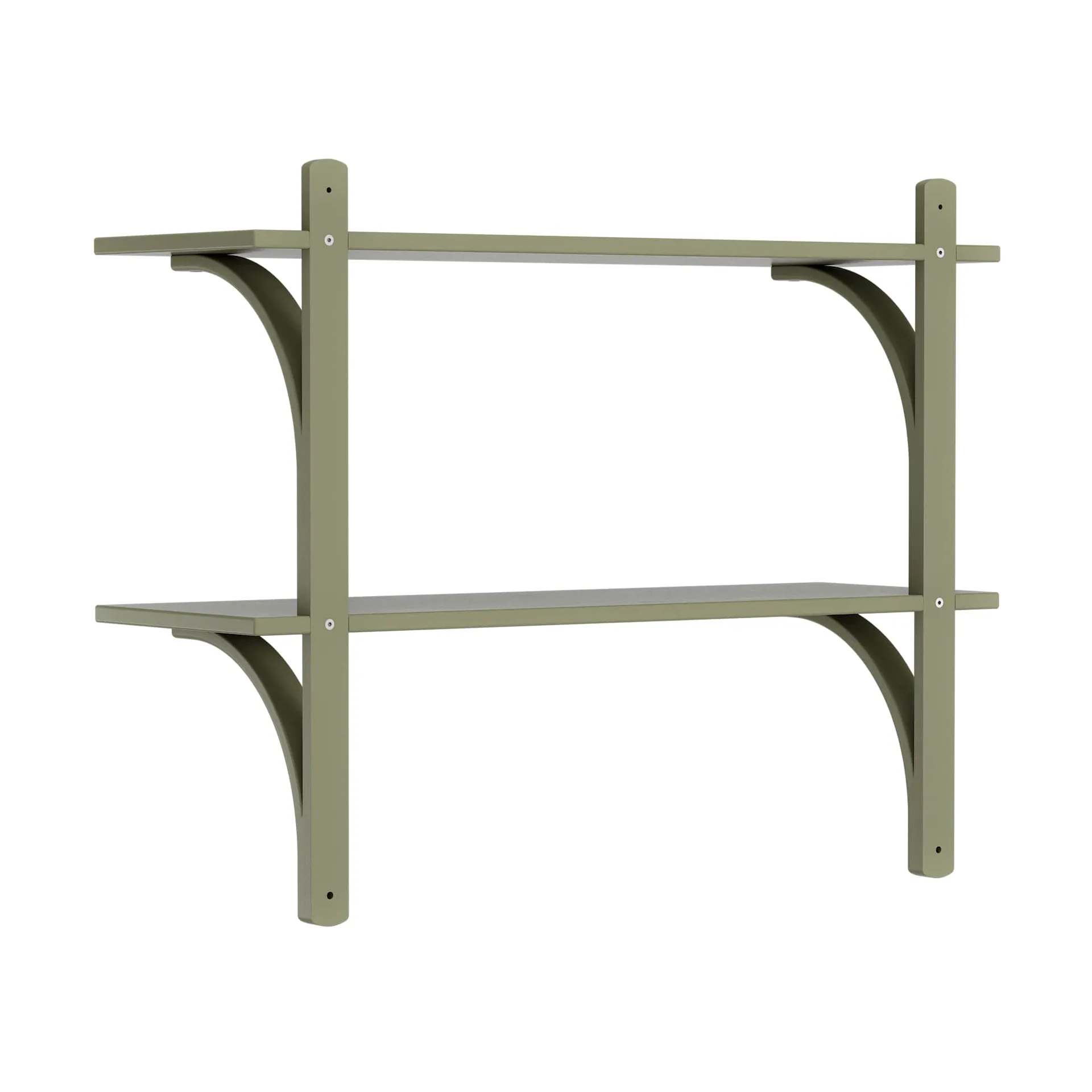 Levi wandplank, Mosgroen-roestvrijstaal,2 planken,90 cm Swedese