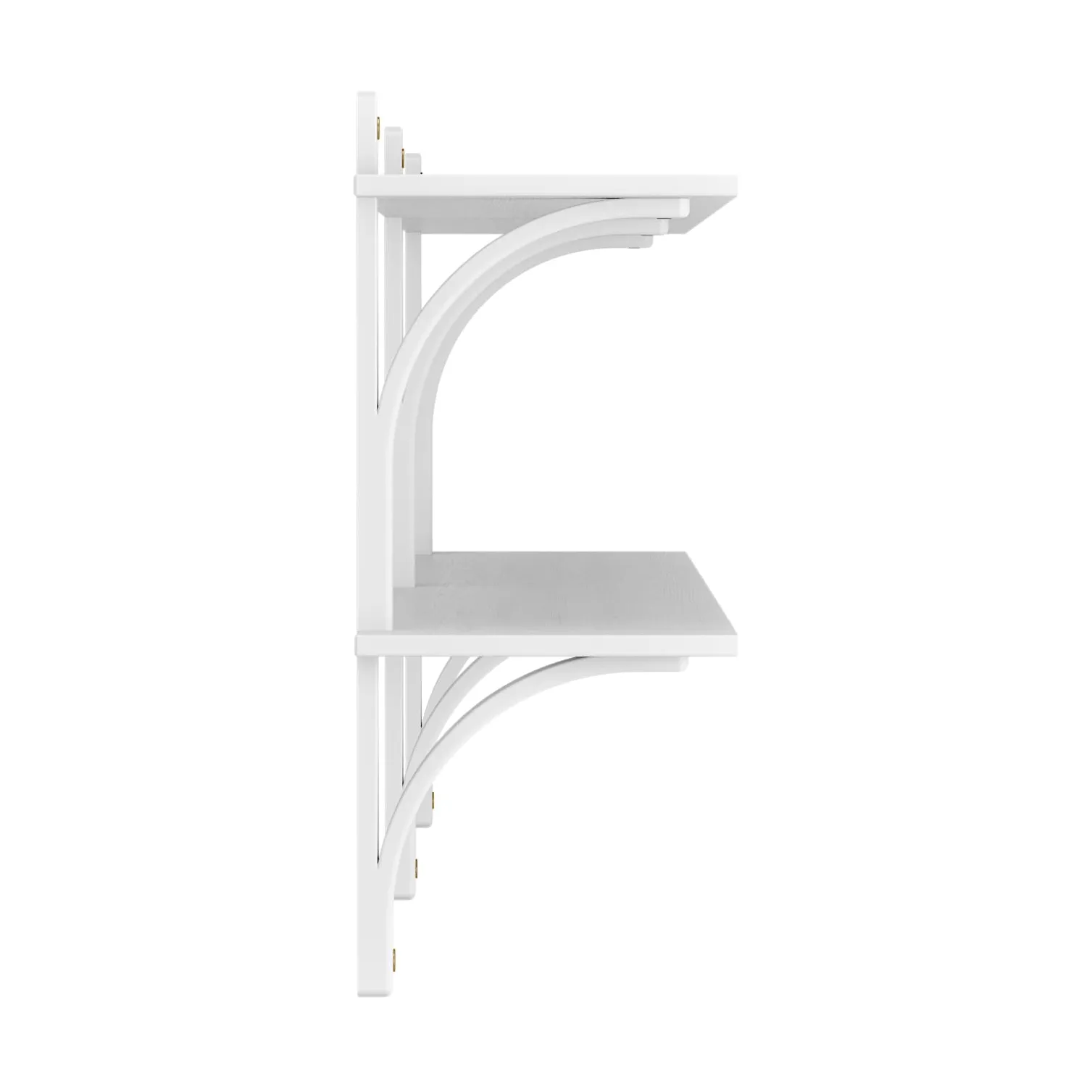 Levi wandplank, Wit essenhout-messing,2 planken,180 cm Swedese