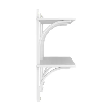 Levi wandplank - Wit essenhout-messing,2 planken,180 cm - Swedese