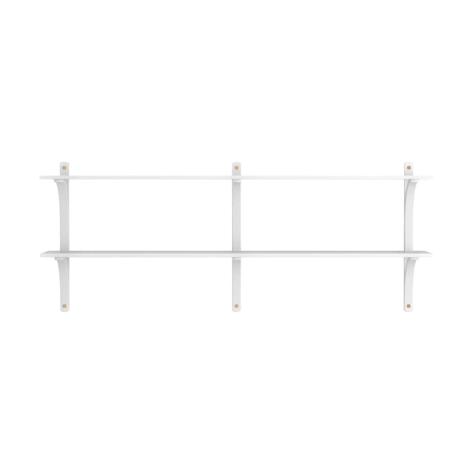 Levi wandplank, Wit essenhout-messing,2 planken,180 cm Swedese