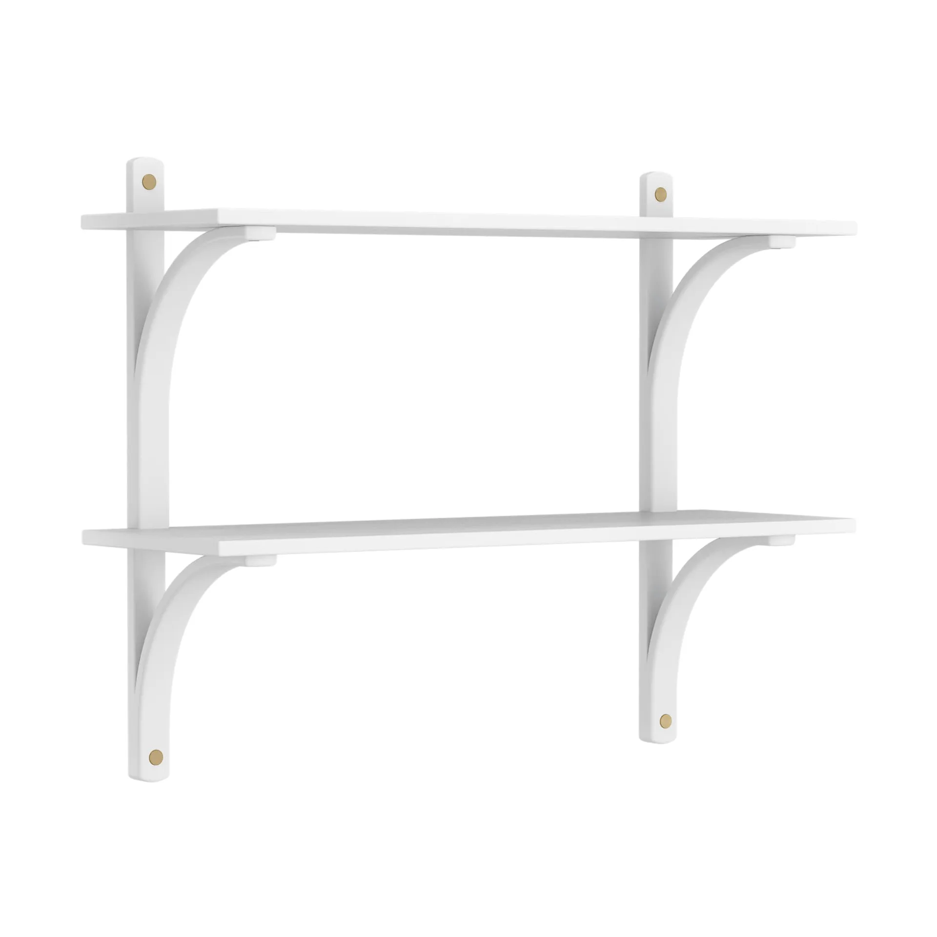 Levi wandplank, Wit essenhout-messing,2 planken,90 cm Swedese