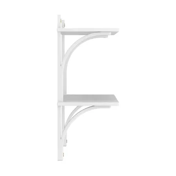 Levi wandplank - Wit essenhout-messing,2 planken,90 cm - Swedese