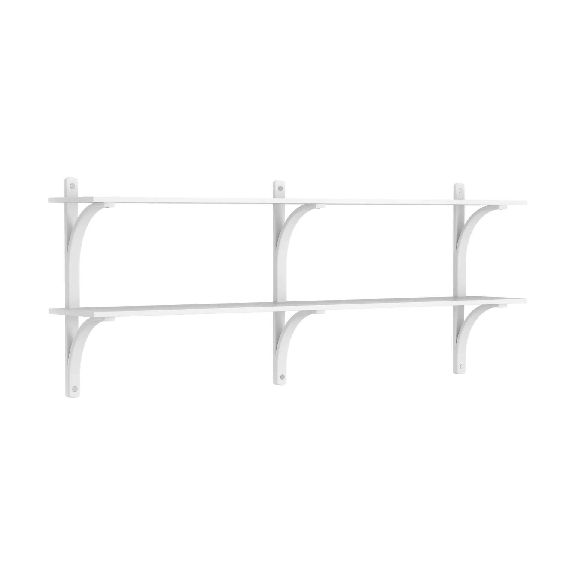 Levi wandplank, Wit essenhout-roestvrijstaal,2 planken,180 cm Swedese