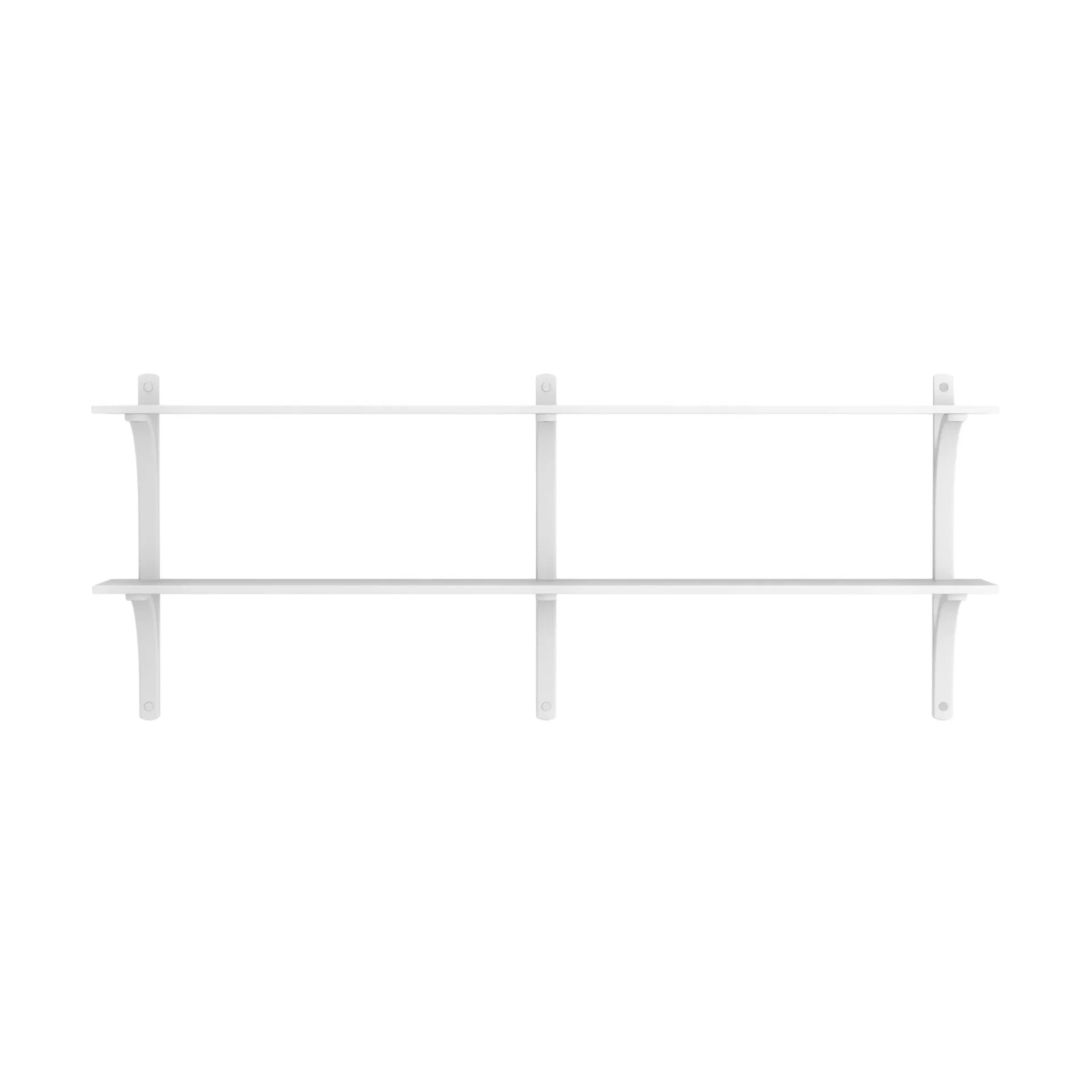 Levi wandplank, Wit essenhout-roestvrijstaal,2 planken,180 cm Swedese