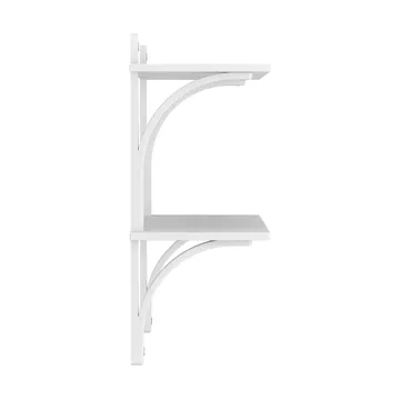 Levi wandplank - Wit essenhout-roestvrijstaal,2 planken,90 cm - Swedese