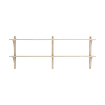 Levi wandplank - Witgepigmenteerd eiken-messing,2 planken,180 cm - Swedese