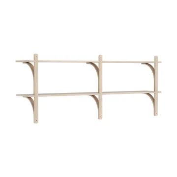 Levi wandplank - Witgepigmenteerd eiken-messing,2 planken,180 cm - Swedese