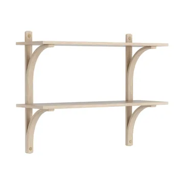 Levi wandplank - Witgepigmenteerd eiken-messing,2 planken,90 cm - Swedese