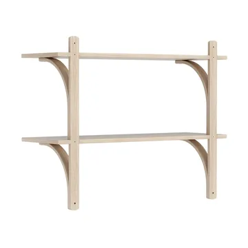 Levi wandplank - Witgepigmenteerd eiken-messing,2 planken,90 cm - Swedese