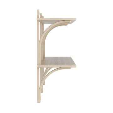Levi wandplank - Witgepigmenteerd eiken-roestvrijstaal,2 planken,180 cm - Swedese