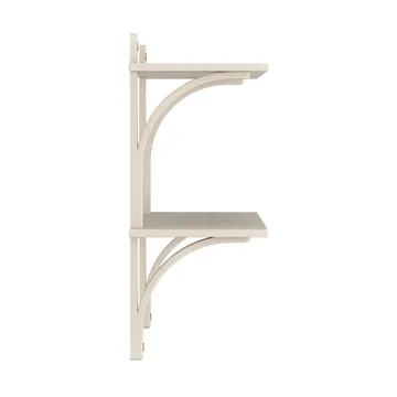 Levi wandplank - Witgepigmenteerd essenhout-messing,2 planken,90 cm - Swedese