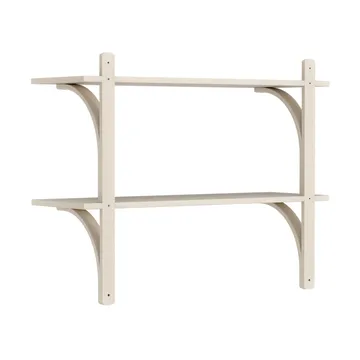 Levi wandplank - Witgepigmenteerd essenhout-roestvrijstaal,2 planken,90 cm - Swedese