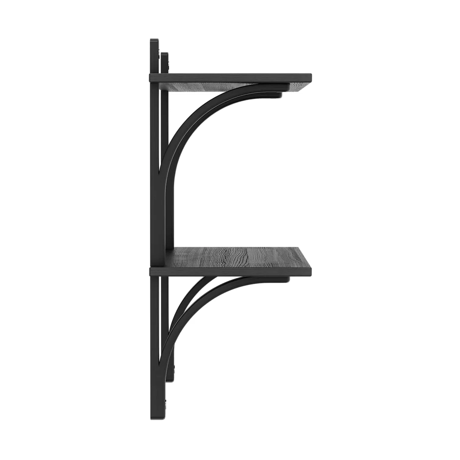 Levi wandplank, Zwart essenhout-roestvrijstaal,2 planken,90 cm Swedese