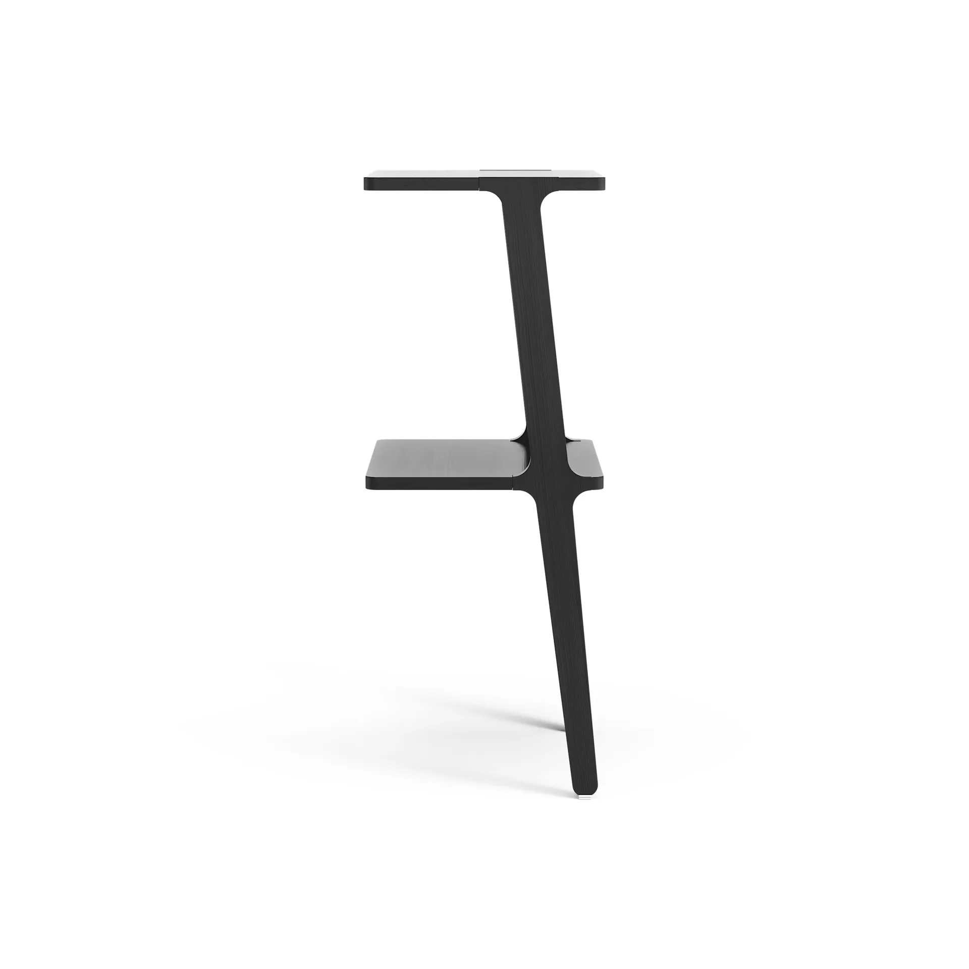 Libri rek 2 planken, Es zwart glanzend Swedese