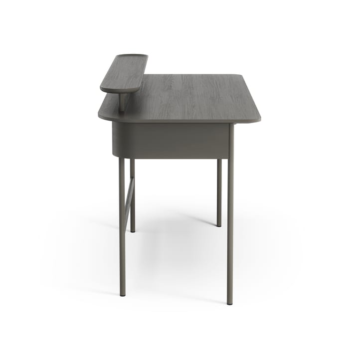 Luna bureau met lade en plank, Eiken orkaangrijs Swedese