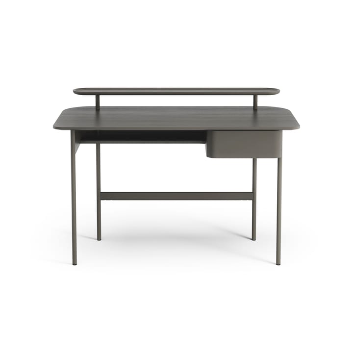 Luna bureau met lade en plank, Eiken orkaangrijs Swedese