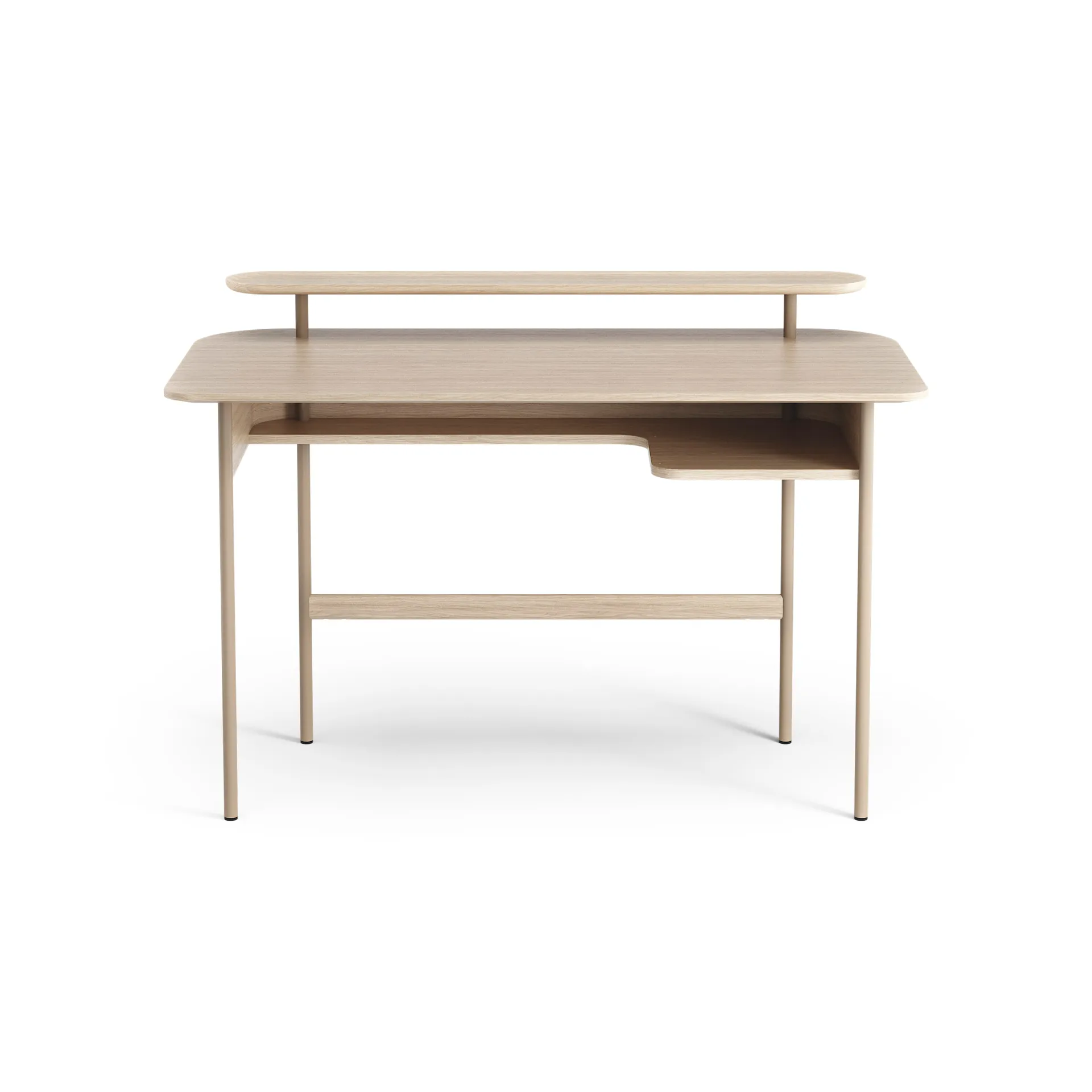 Luna bureau met plank, Eikenhout wit gepigmenteerd Swedese