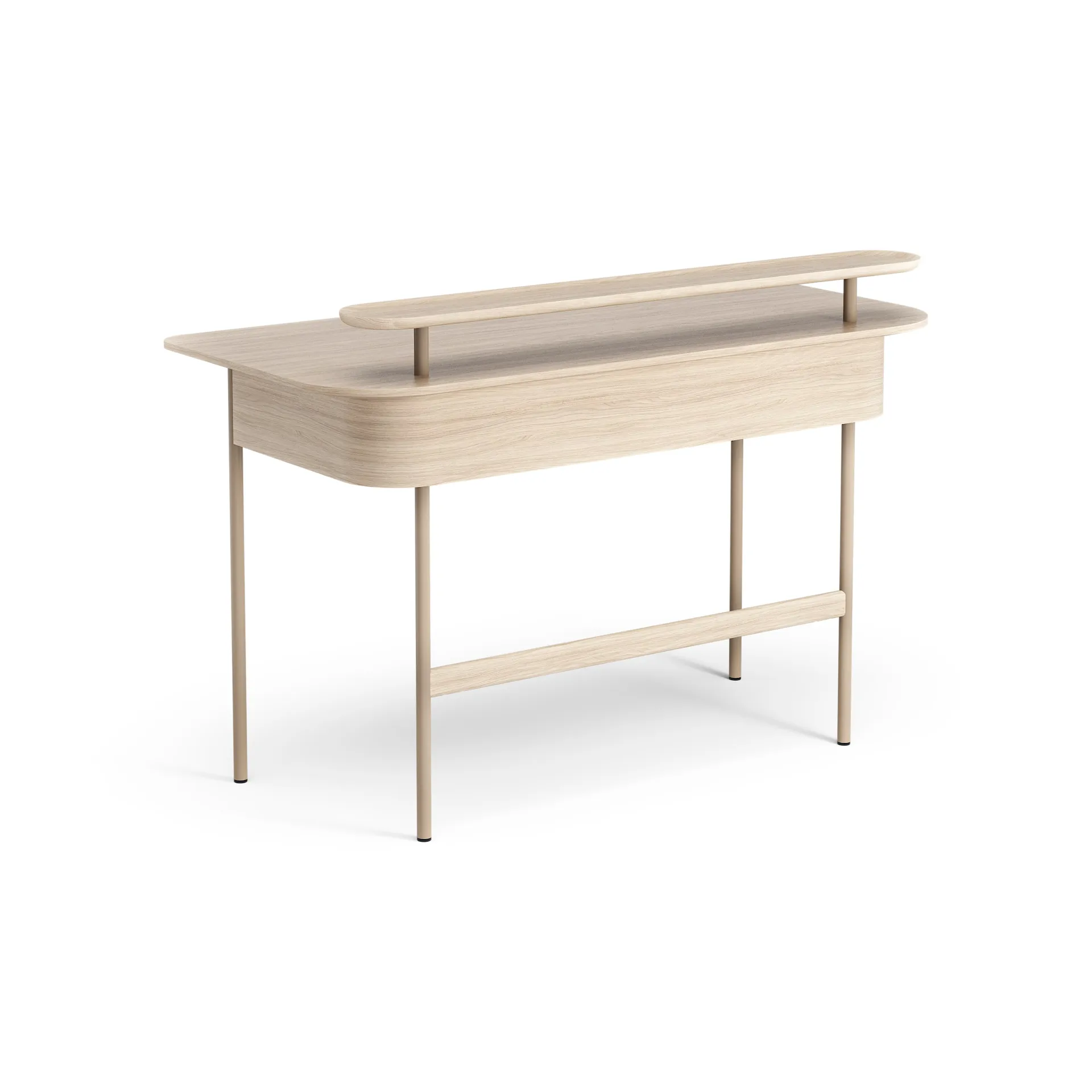 Luna bureau met plank, Eikenhout wit gepigmenteerd Swedese