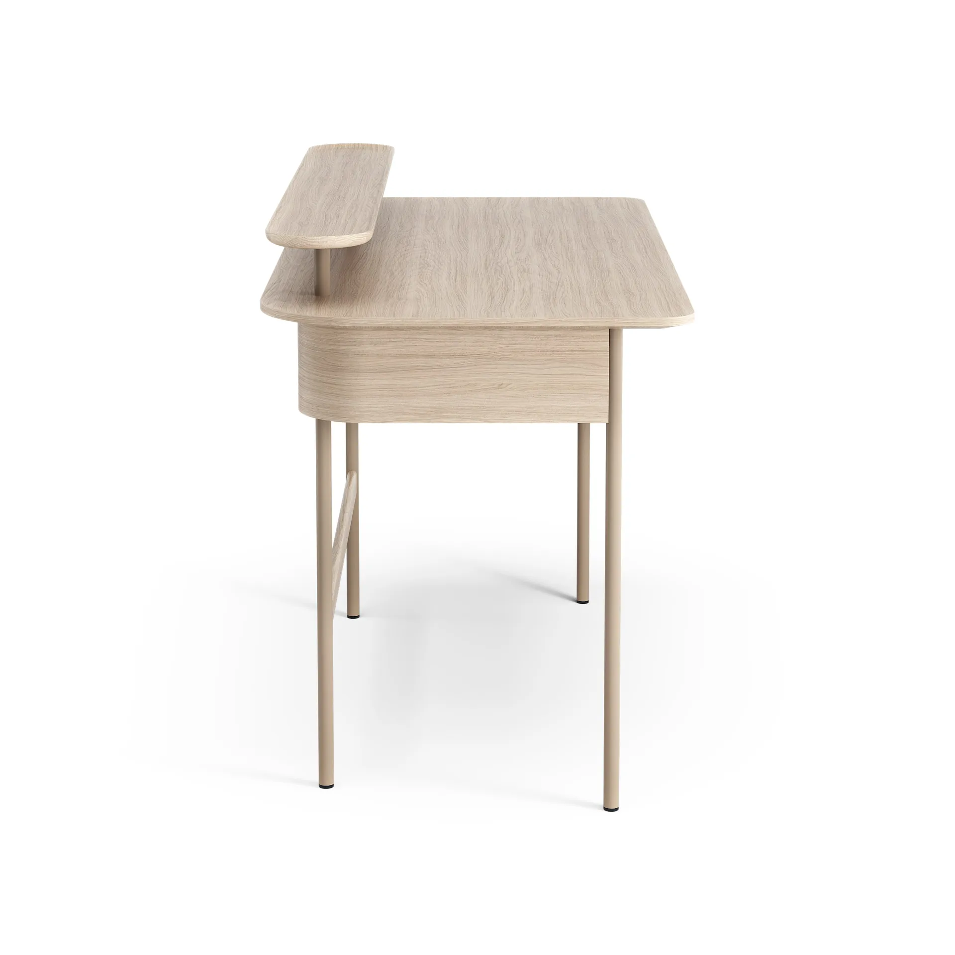 Luna bureau met plank, Eikenhout wit gepigmenteerd Swedese