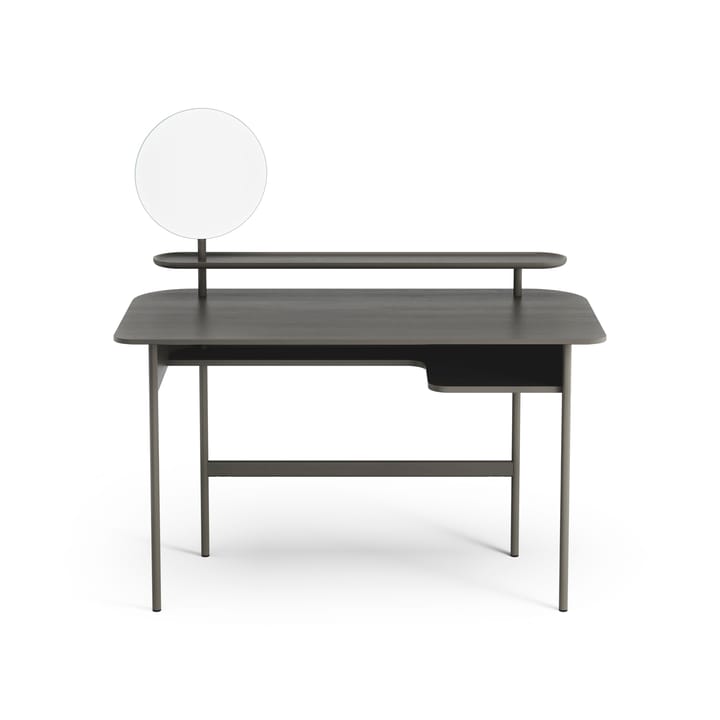 Luna bureau met plank en spiegel, Eiken orkaangrijs Swedese