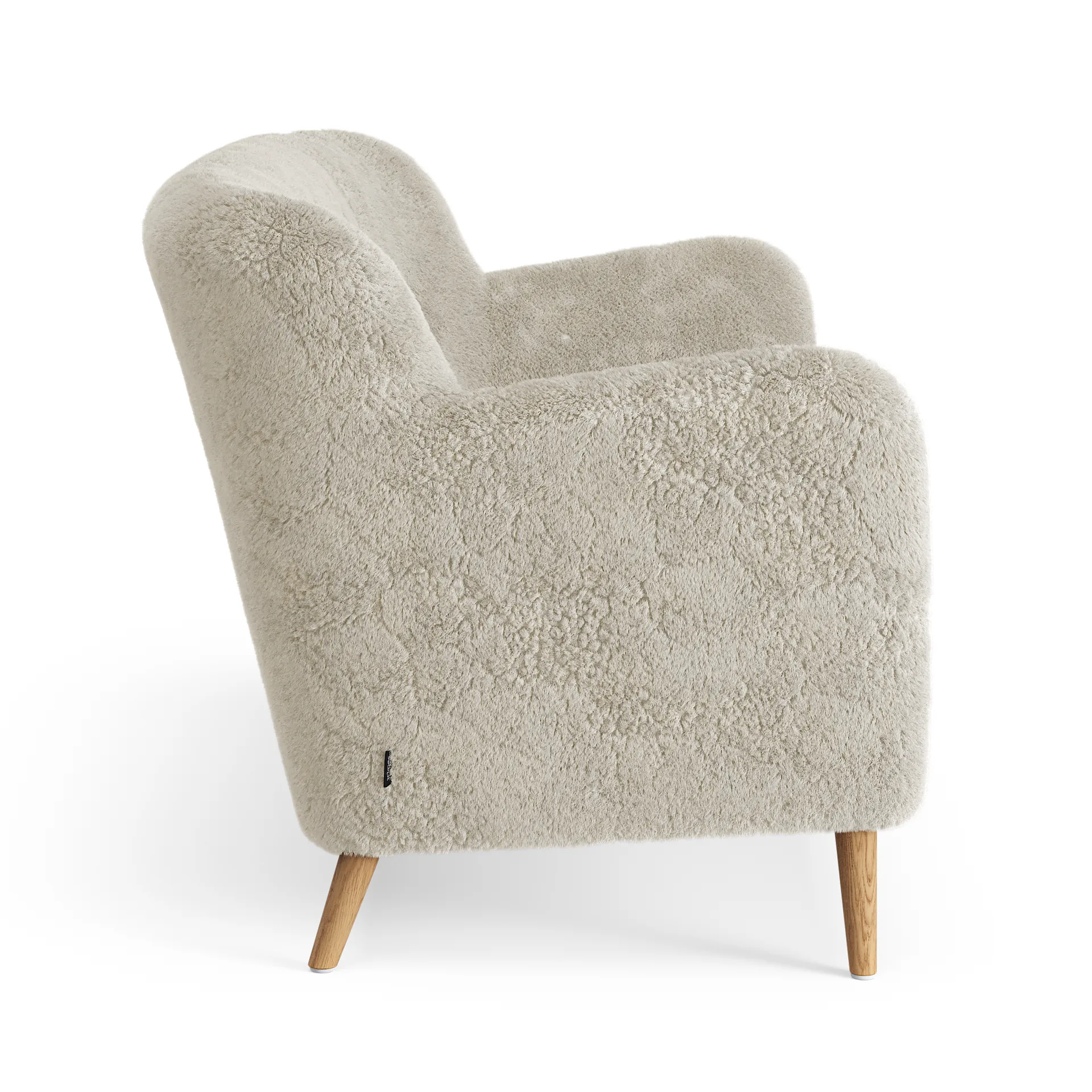 Nova 2-zits bank schapenvacht, Moonlight-geolied eiken Swedese