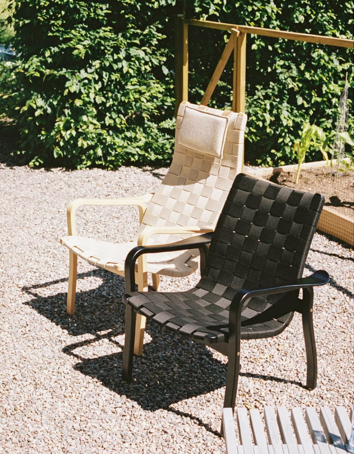 Primo Fauteuil hoog met nekkussen Beuk gelakt, Natuur Swedese