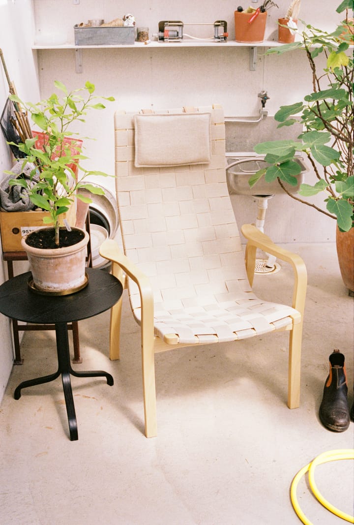 Primo Fauteuil hoog met nekkussen Beuk gelakt, Natuur Swedese
