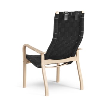 Primo Fauteuil hoog met nekkussen Beuk gelakt - zwart - Swedese