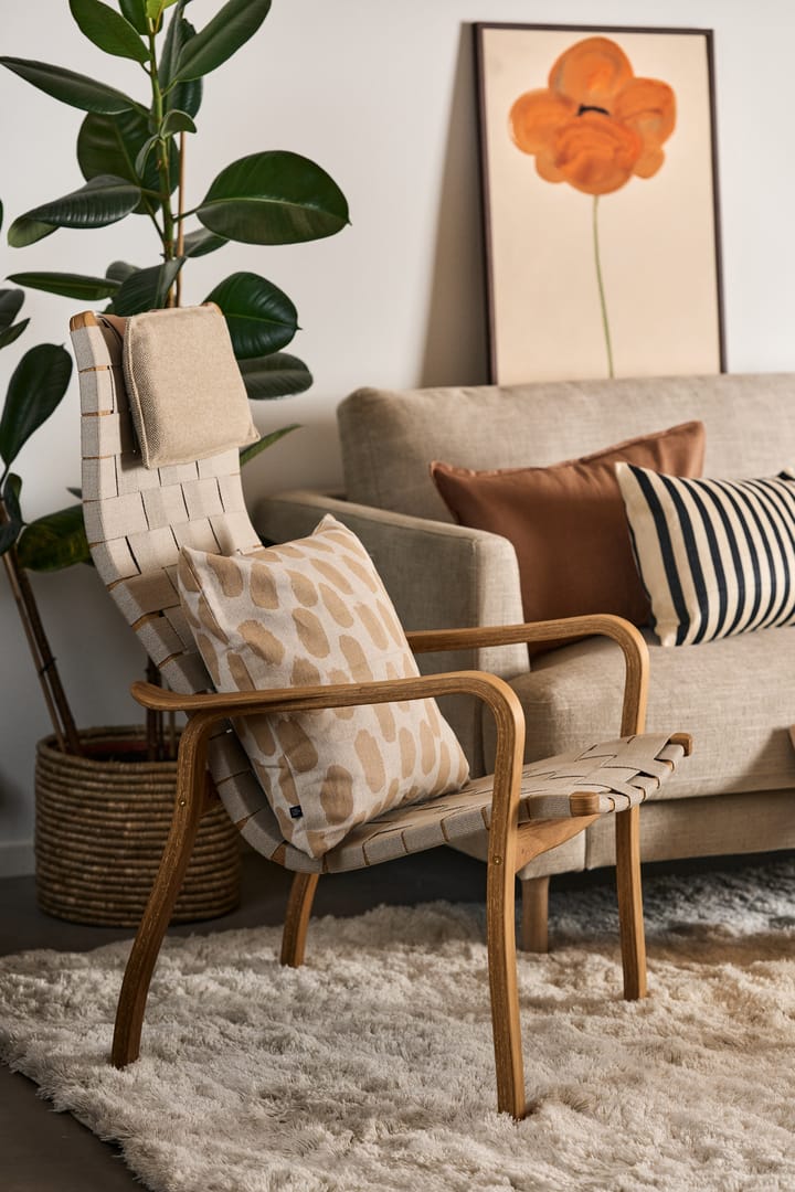 Primo fauteuil hoog met nekkussen geolied eikenhout, Natuur Swedese
