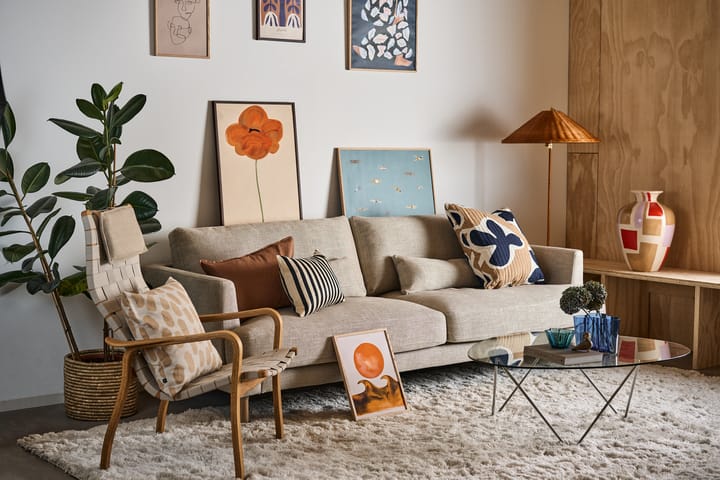 Primo fauteuil hoog met nekkussen geolied eikenhout, Natuur Swedese