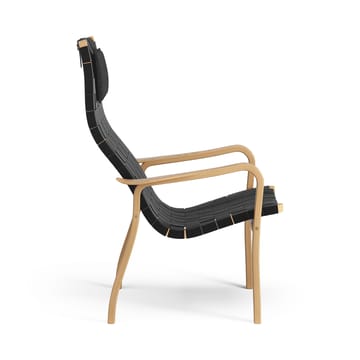 Primo fauteuil hoog met nekkussen geolied eikenhout - zwart - Swedese