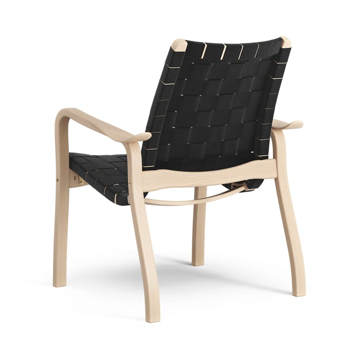 Primo Fauteuil laag gelakt Beuk, zwart Swedese