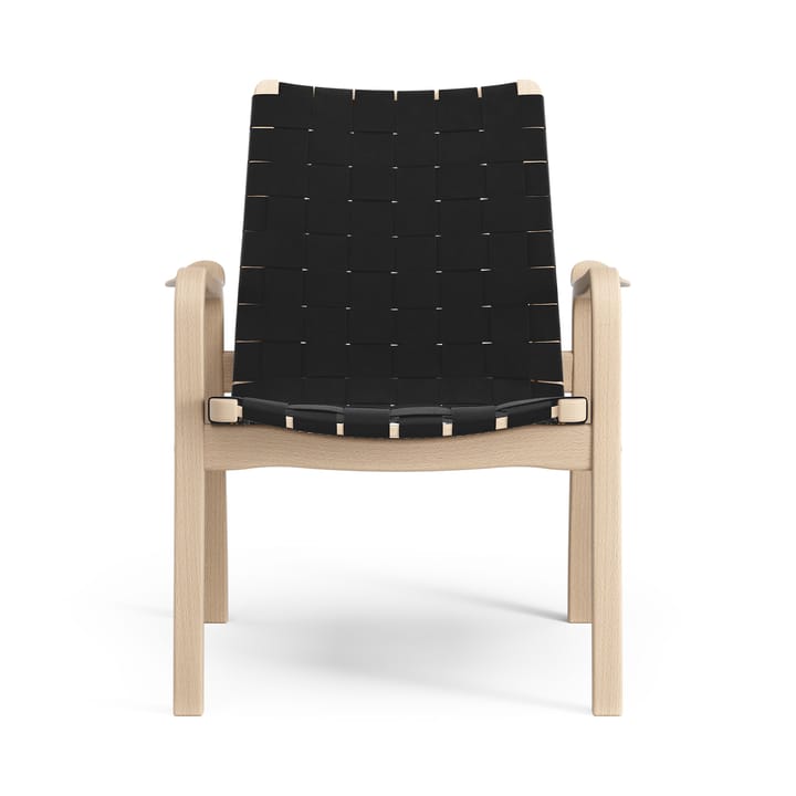 Primo Fauteuil laag gelakt Beuk, zwart Swedese