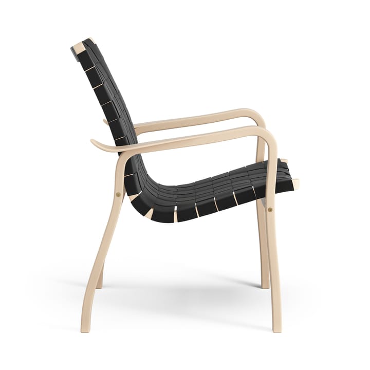 Primo Fauteuil laag gelakt Beuk, zwart Swedese