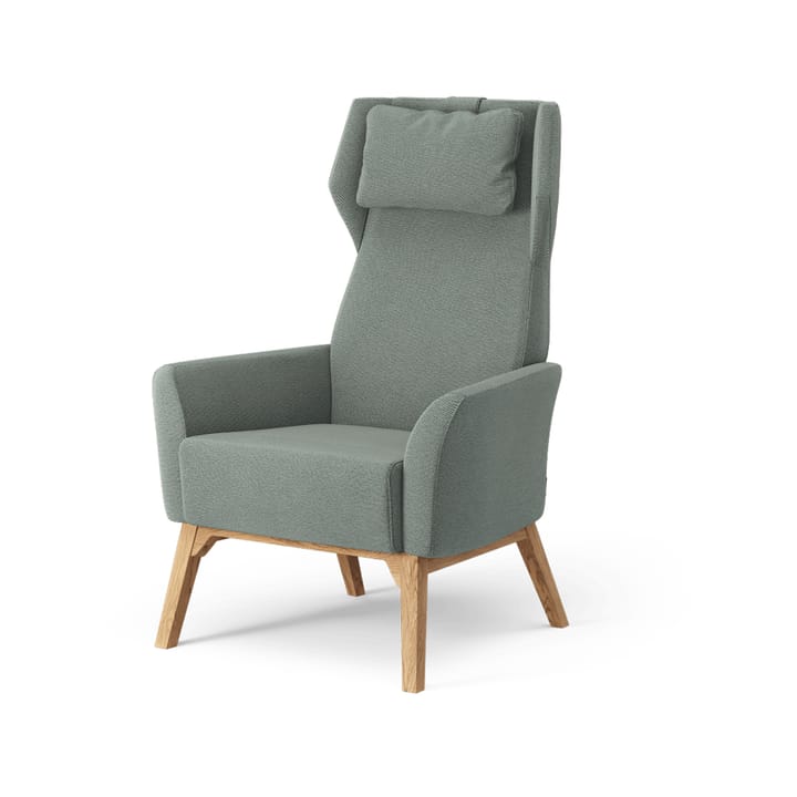 Select fauteuil - stof steelcut trio 3 0916 groen, geoliede eikenhouten poten - Swedese
