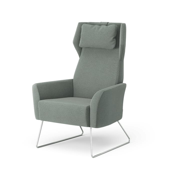 Select fauteuil - stof steelcut trio 3 0916 groen, verchroomd onderstel - Swedese