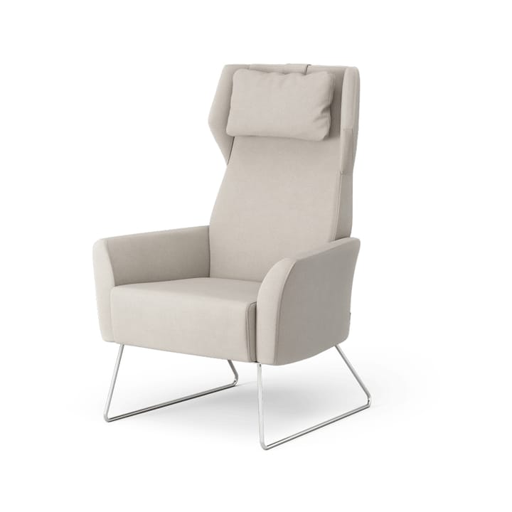 Select fauteuil - stof steelcut trio 3 205 beige, verchroomd onderstel - Swedese
