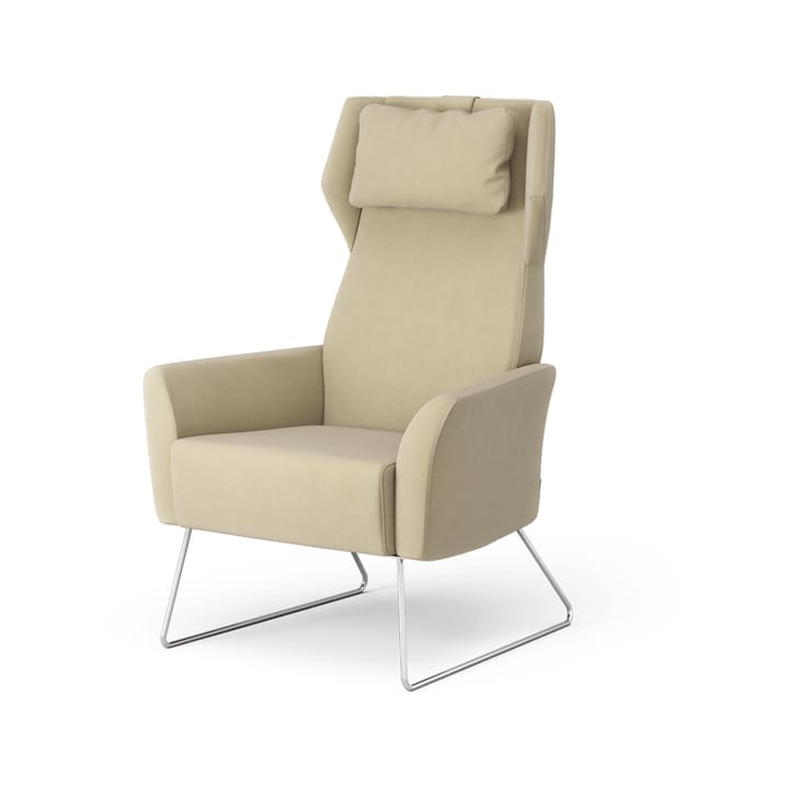 Select fauteuil - stof steelcut trio 3 236 beige, verchroomd onderstel - Swedese