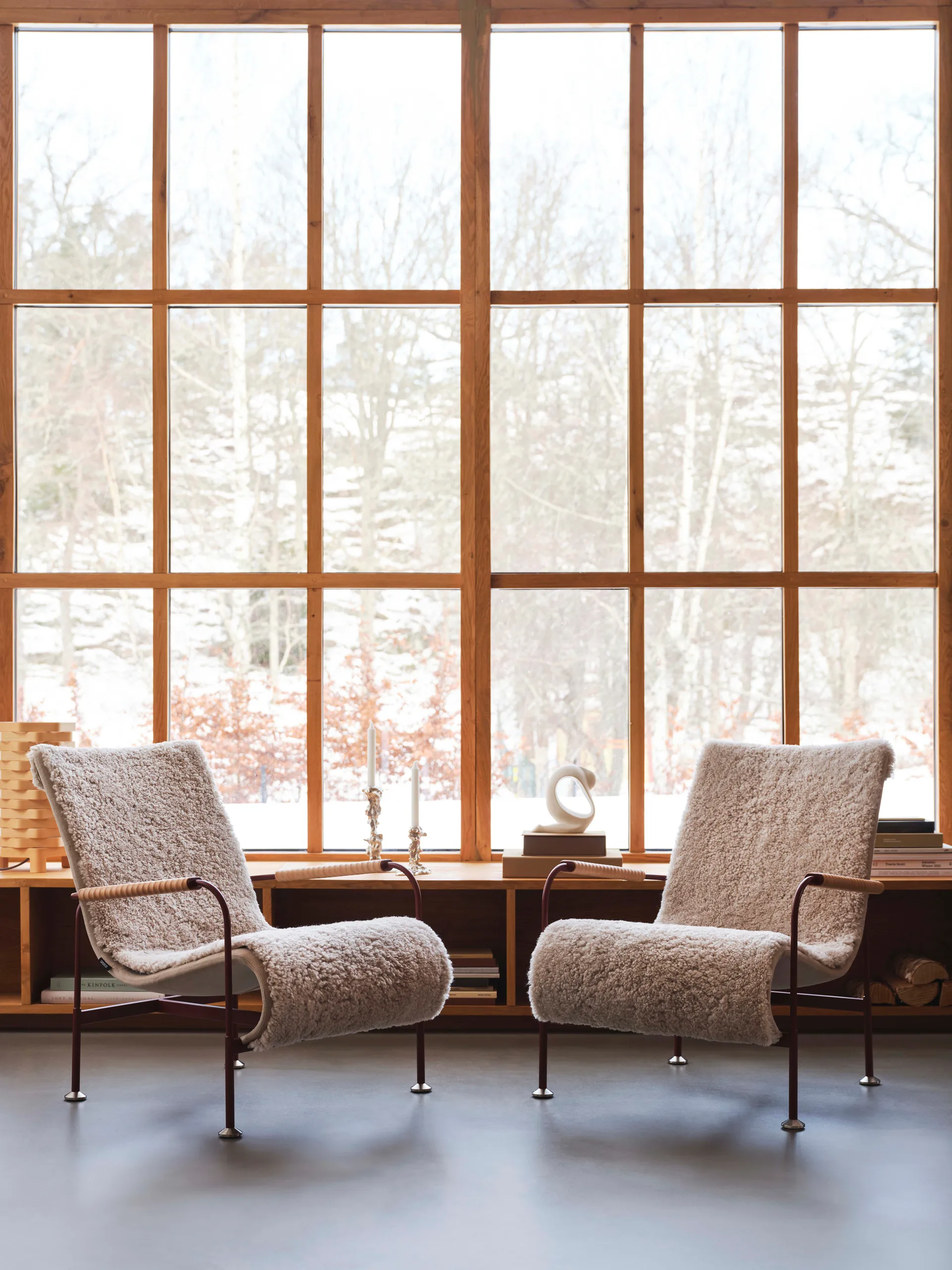 Serpentine fauteuil, Leer Elmo Soft donkerbruin-Tärnsjö Tobacco Swedese