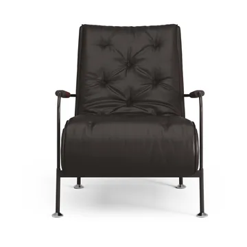 Serpentine fauteuil - Leer Elmo Soft donkerbruin-Tärnsjö Tobacco - Swedese