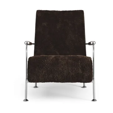 Serpentine fauteuil - Schapenvacht Espresso-chroom - Swedese