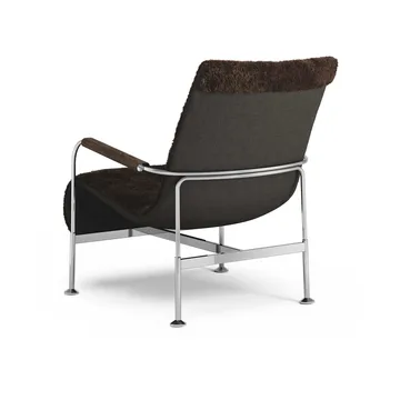 Serpentine fauteuil - Schapenvacht Espresso-chroom - Swedese