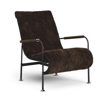 Serpentine fauteuil - Schapenvacht Espresso-donkerbruin - Swedese