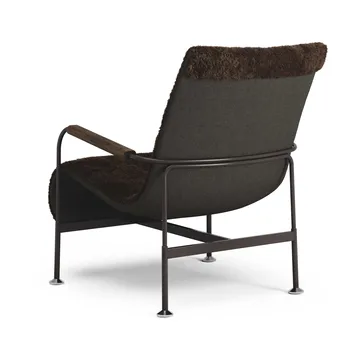 Serpentine fauteuil - Schapenvacht Espresso-donkerbruin - Swedese