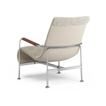 Serpentine fauteuil - Schapenvacht Moonlight-chroom-Tärnsjö Cognac - Swedese