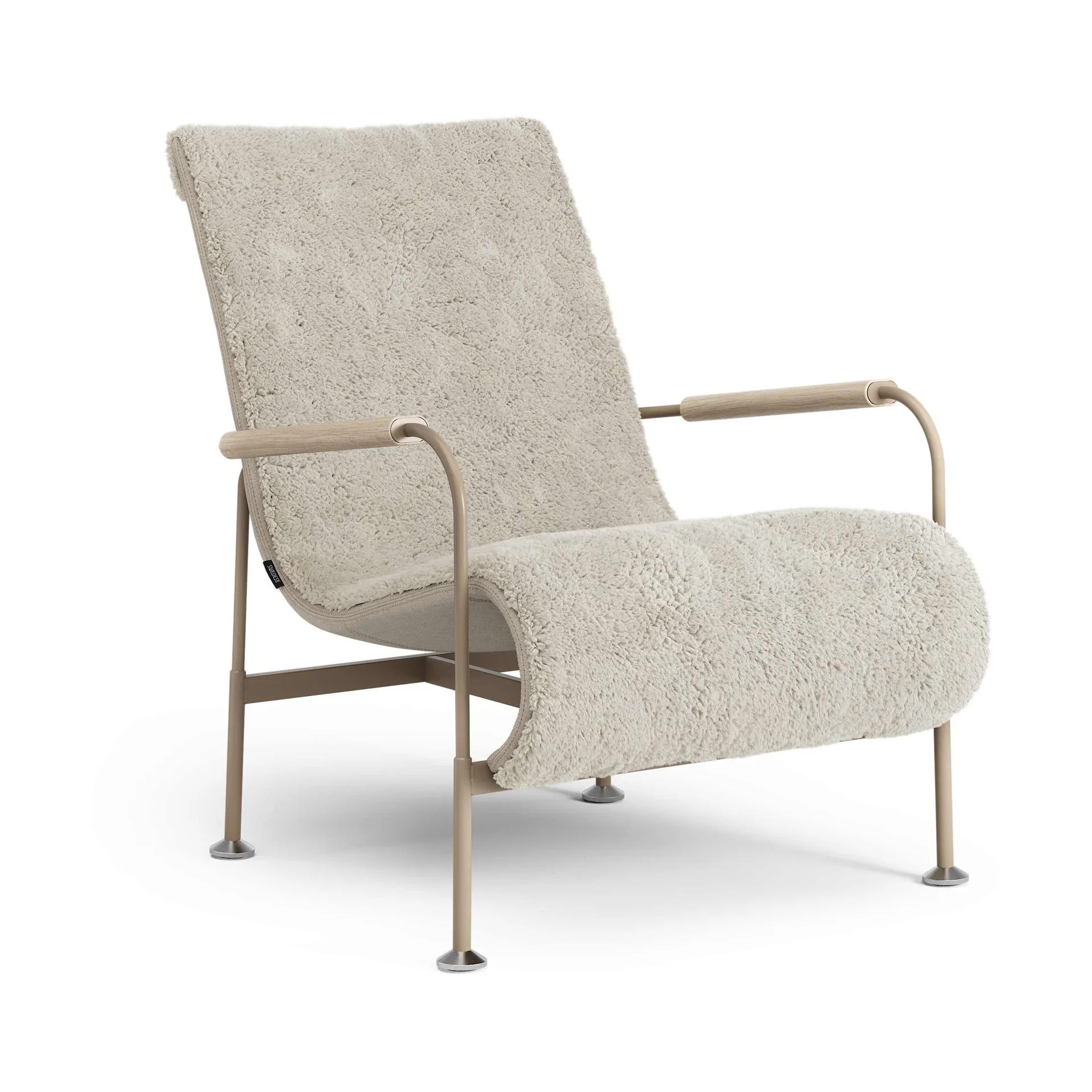 Serpentine fauteuil, Schapenvacht Moonlight-nutmeg Swedese