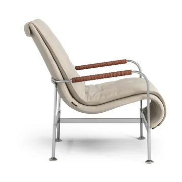 Serpentine fauteuil - Stof Romo Linara Rye-chroom-Tärnsjö Cognac - Swedese