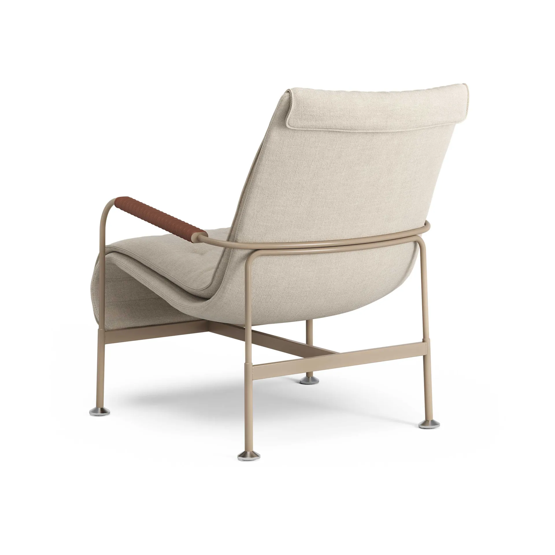 Serpentine fauteuil, Stof Romo Linara Rye-nutmeg-Tärnsjö Cognac Swedese