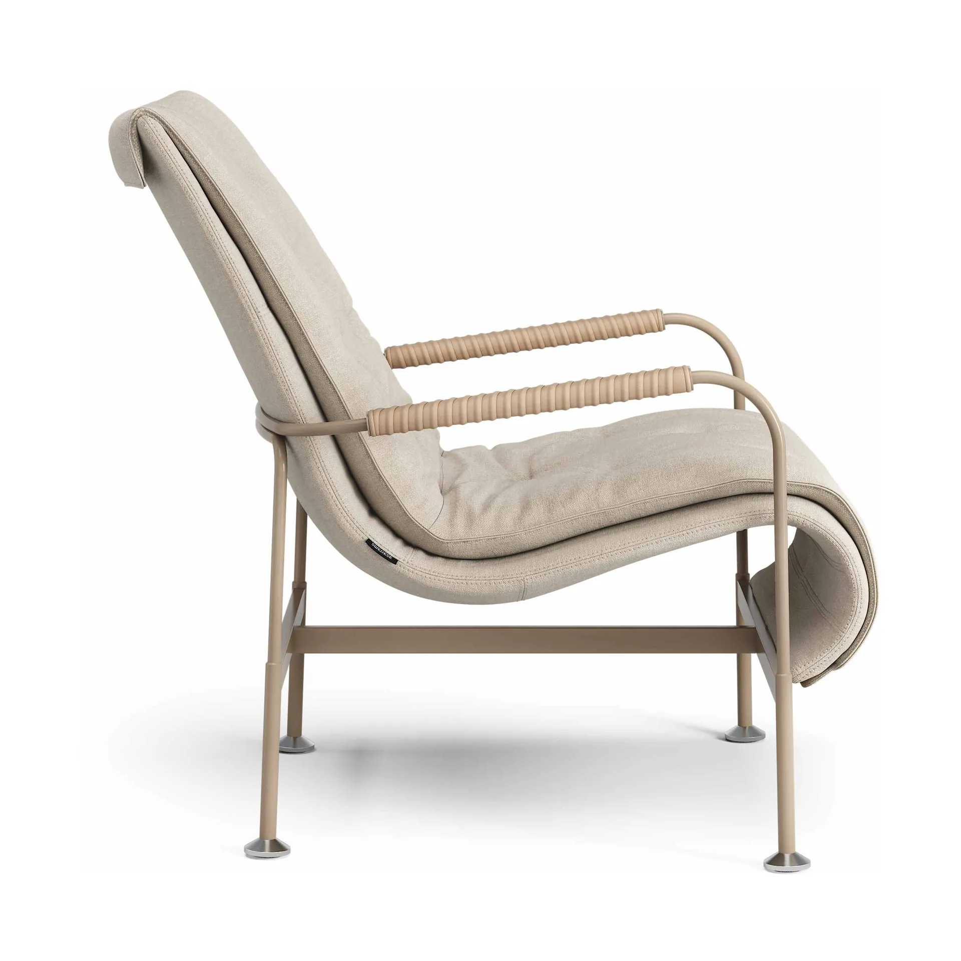 Serpentine fauteuil, Stof Romo Linara Rye-nutmeg-Tärnsjö Nature Swedese